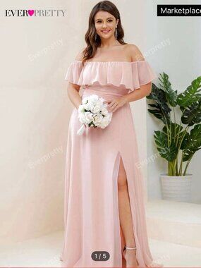 Off the shoulder pink dress 1XL
